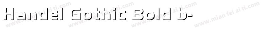 Handel Gothic Bold b字体转换